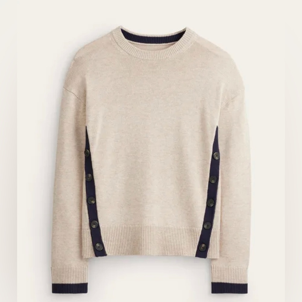 BODEN Alma Contrast Trim Sweater